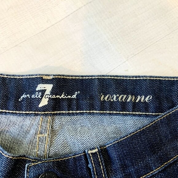 7 For All Mankind Women Roxanne Jean Low Rise Straight Leg Stretch Denim Size 27 - Picture 9 of 12